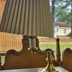 Vintage Brass Swinging Arm Table Lamp